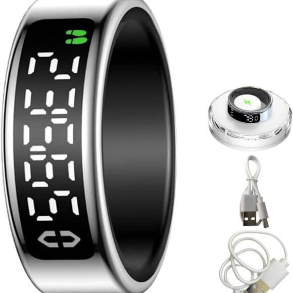 Smart Health Monitoring Ring, IP68 Smart Ring for Women, Men, a Variety of Sport - Picture 1 of 10